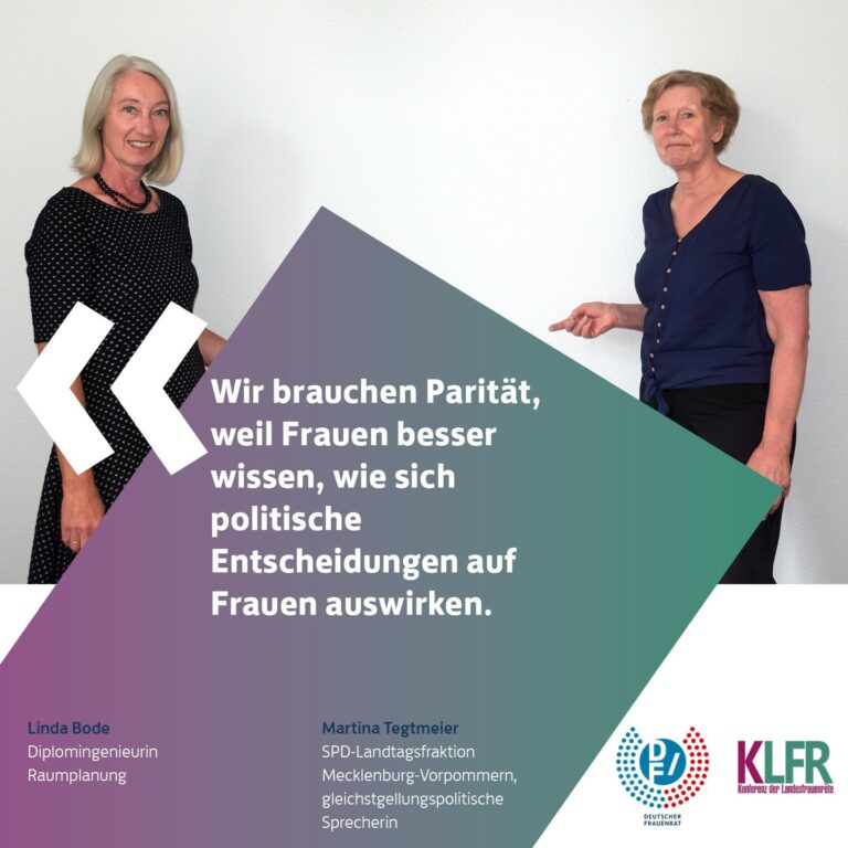 Wir brauchen Paritaet Bode Tegtmeier